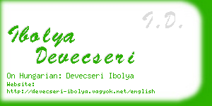 ibolya devecseri business card